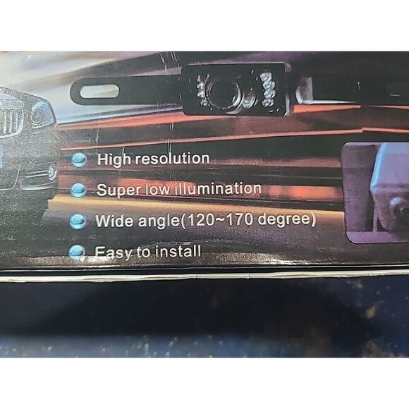 Car Rearview Back Up Camera License Plate High Resolution Wide Angle Low Light - Picture 2 of 5